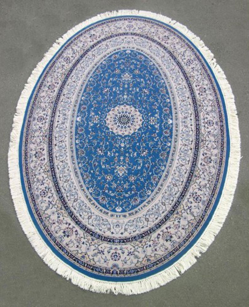 Ковер Hamadan Silk 5.75058-blue овал